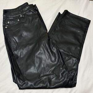H&M Faux Black Leather Pants (size 8)
